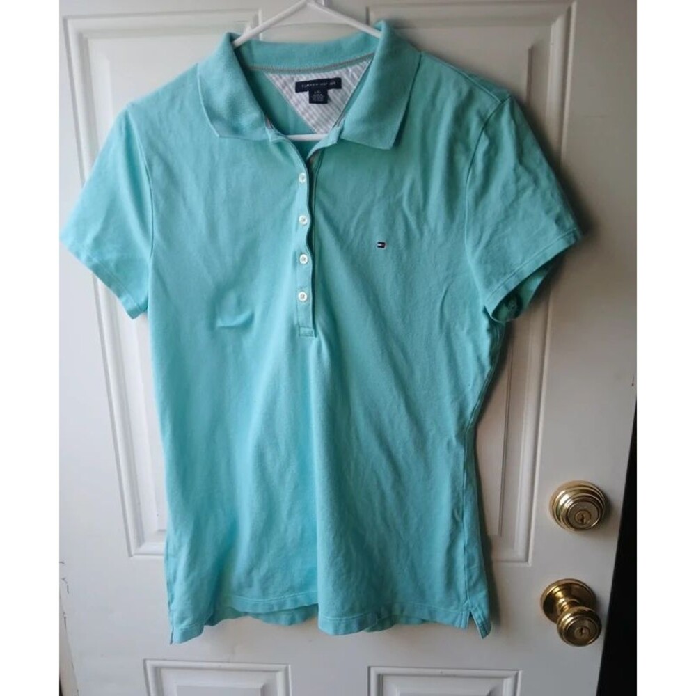 Tommy Hilfiger Mint Green Polo Shirt - Short Sleeve